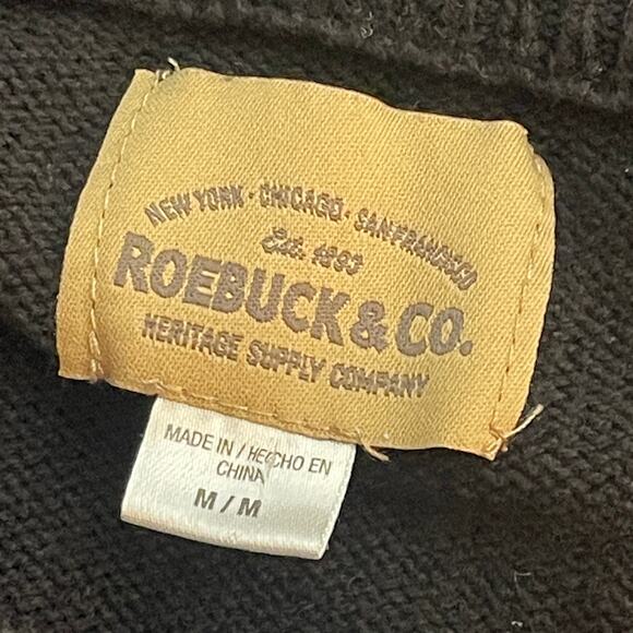 Roebuck & Co. Christmas Tree Lights LET'S GET LIT Ugly Christmas Sweater Size M - Picture 3 of 4